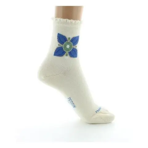 Perrin 1924 Chaussettes femme coton mosaiques